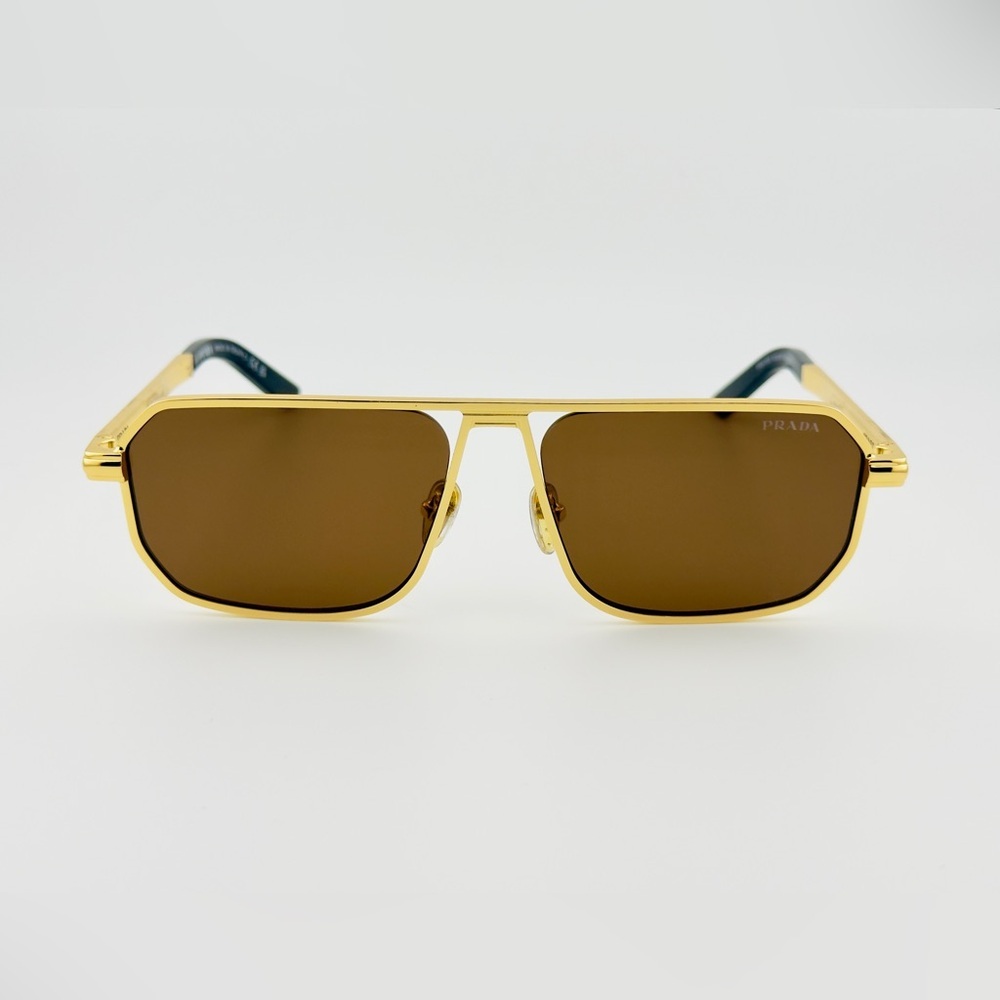 Prada Gold and Brown Sunglasses - Picture 8 of 15